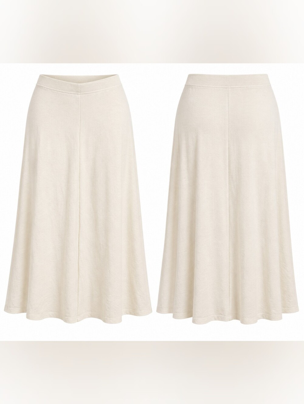 Universal Thread Cream Knit A-Line Midi Skirt Minimalist Boho M NWT Clean Girl